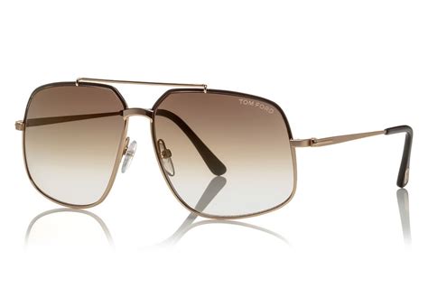 Tom Ford Shiny Metal Aviator Sunglasses - Flawless Crowns