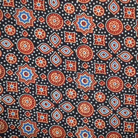 ajrakh fabric online, ajrakh print fabric, ajrakh block printing