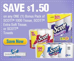 Scott Tissue or Towels Printable Coupon