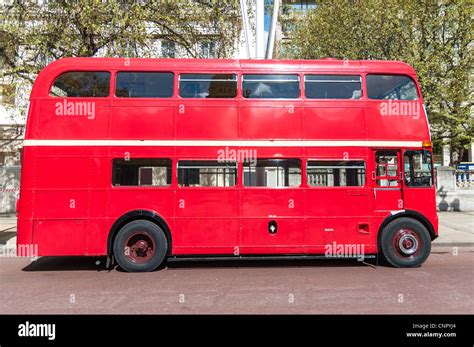 British Double Decker Bus Side View