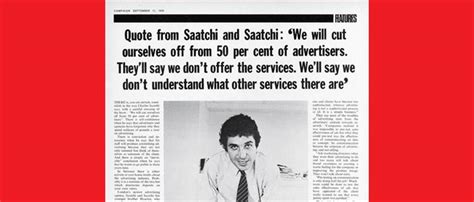 50 years of Saatchi: The original 1970 launch interview | Campaign US