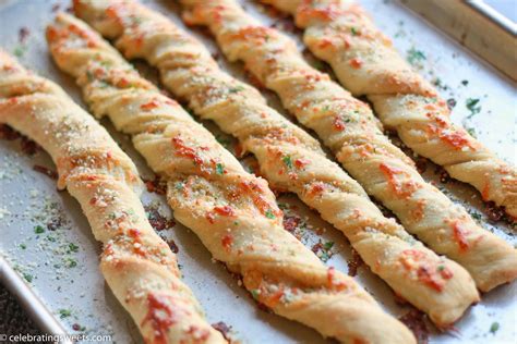 Cheesy Breadsticks - Celebrating Sweets