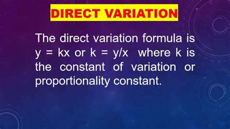 Direct Variation: Equation, Graph, Formula, and Examples - Owlcation