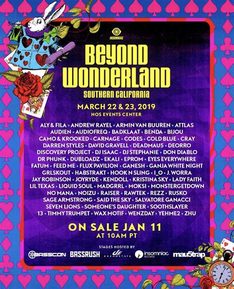 Beyond Wonderland Lineup Released -- March 22/23 @ NOS Events Center : r/EDM