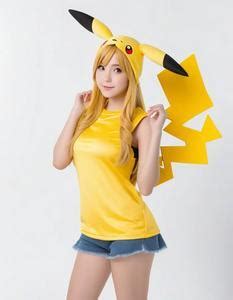 Pikachu Cosplay Female Face Swap ID:1010977