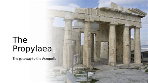 The Propylaea | Teaching Resources