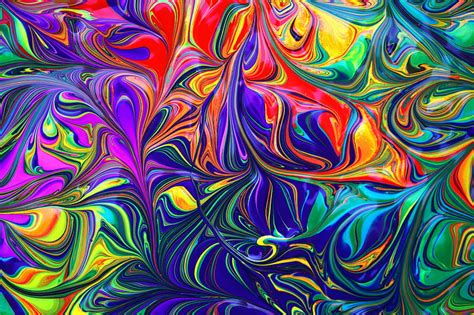 Green purple and orange abstract painting, HD wallpaper | Peakpx