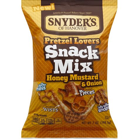 Snyders Snack Mix, Pretzel Lovers, Honey Mustard & Onion (7 oz) - Instacart