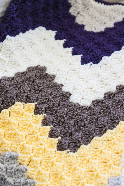 C2C Chevron Baby Blanket - One Dog Woof