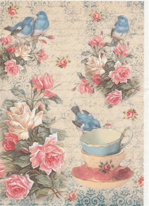 Rice Paper for Decoupage Scrapbook Craft Sheet Afternoon Tea | eBay | Decoupage paper free ...