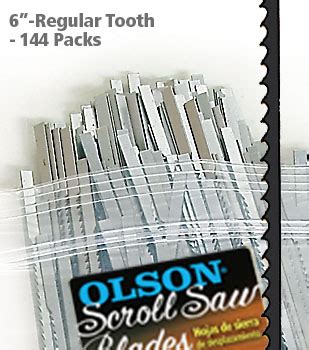 Regular Tooth Scroll Saw Blades 6″ long | Olson Saw