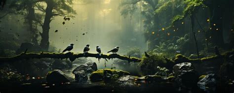 Premium Photo | Relaxing Soundscape Of Birds Chirping Wallpaper