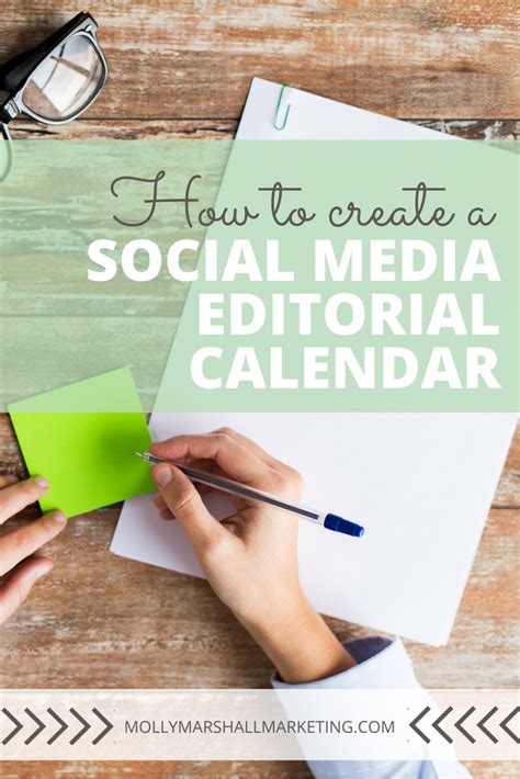 How To Create a Social Media Editorial Calendar | Molly Marshall