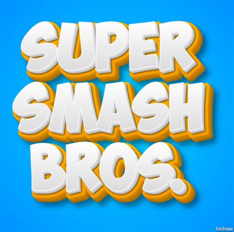 Super Smash Bros. Text Effect and Logo Design Videogame