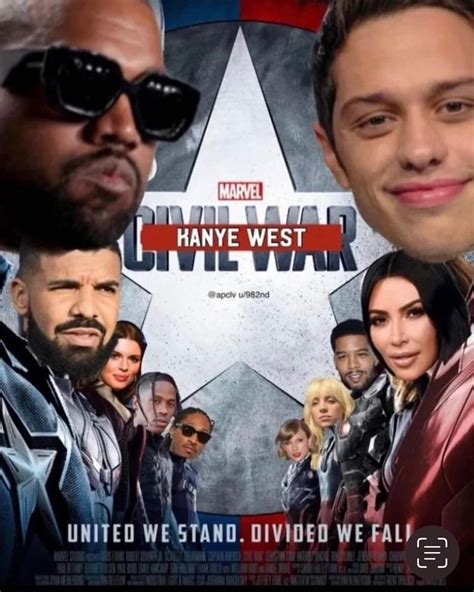 Kanye West Posts Marvel's Civil War Meme Targeting Pete Davidson