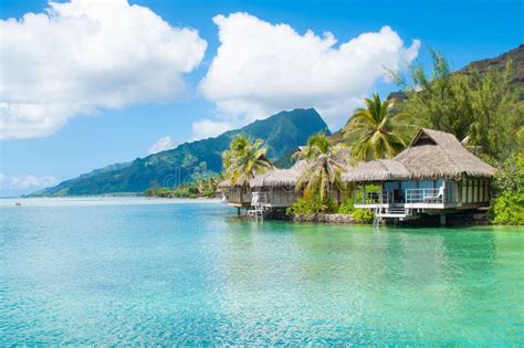 Tahiti Bungalows stock image. Image of sand, tropical - 26262485