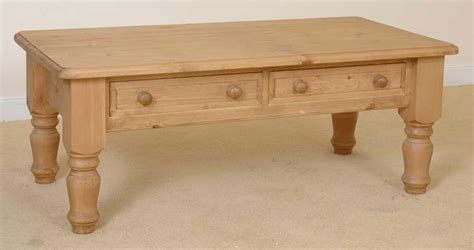 Pine Coffee Table with Drawers