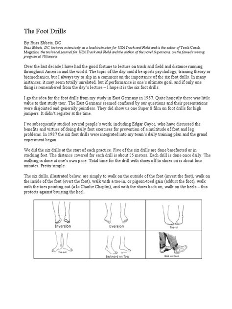 Foot Drills | PDF | Foot | Running