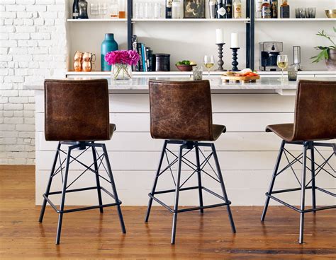 Leather Bar Stools Swivel - Odditieszone