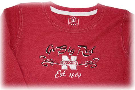 Childrens Go Big Red Huskers Swirl Long Sleeve