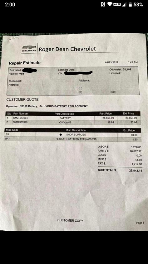 The Curious Case of the Alleged $30,000 Chevy Volt Battery Replacement Bill - autoevolution