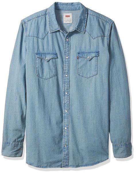 Levi's Men's Standard Barstow Denim Western Snap-Up Shirt in 2020 (With ...