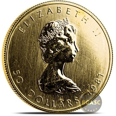 Buy 1 oz Gold Canadian Maple Leaf Bullion Coin Brilliant Uncirculated ...