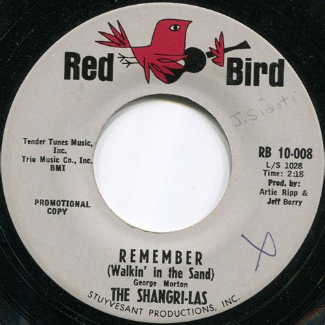 The Shangri Las* - Remember (Walking In The Sand) (1964, Vinyl) | Discogs