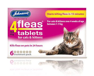 FLEA TABLETS FOR CATS & KITTENS STARTS KILLING IN 15 MINUTES 6 TREATMENT PACK | eBay