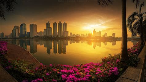 Sunrise at Bangkok city | Bangkok city, Bangkok, City