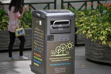 SINGAPORE - Rubbish bins could one day be used to measure how clean the air is or how many ...