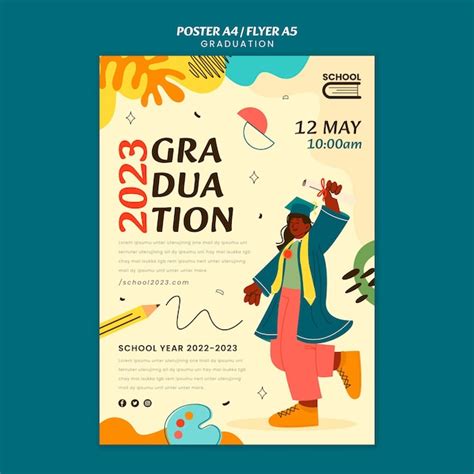 Free PSD | Graduation celebration invitation template