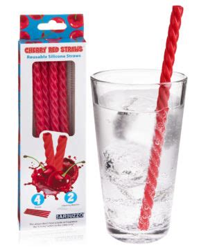 Cherry Red Reusable Straws: Sipping straws that look like licorice.