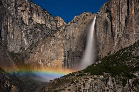 Yosemite Falls Moonbow | Yosemite waterfalls, Most visited national parks, Waterfall