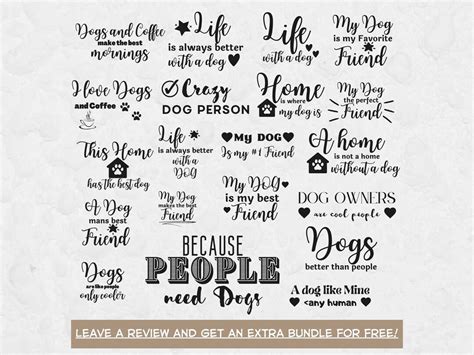 Dog Lover SVG Bundle, Svg Files for Cricut, Dog Quotes, Dog Svg, SVG ...