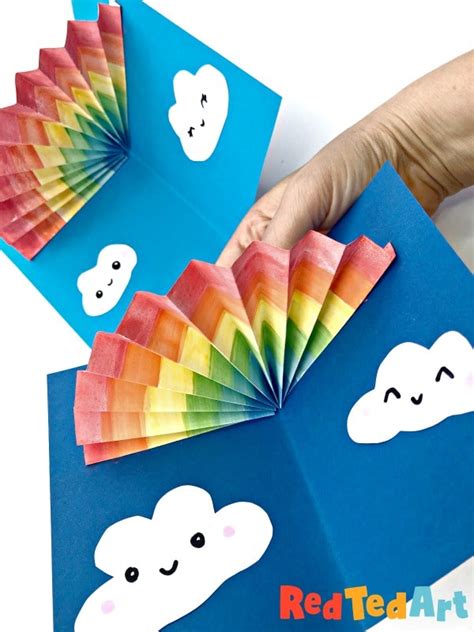 How to Make an Easy Pop Up Rainbow Card - Red Ted Art - Kids Crafts