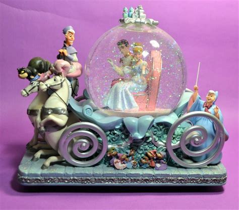 DISNEY MUSICAL SNOW GLOBE 50TH ANNIVERSARY CINDERELLA WEDDING COACH RARE 1999 #DISNEY | Snow ...