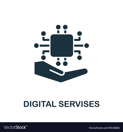 Digital services icon from digitalization Vector Image