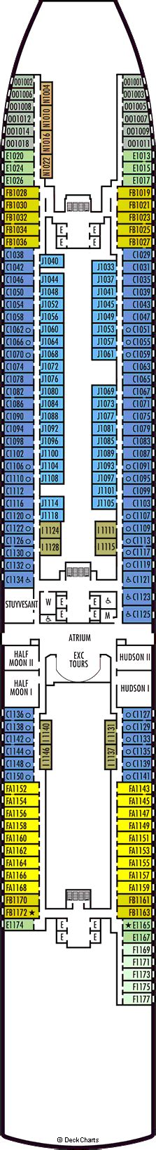 Holland America Koningsdam Deck Plans: Ship Layout, Staterooms & Map ...