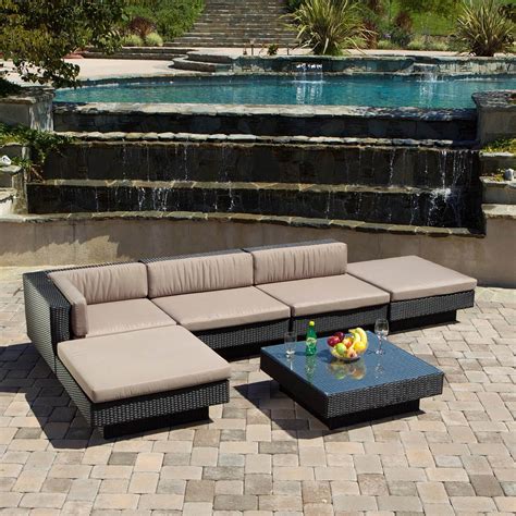 25 Awesome Modern Brown All-Weather Outdoor Patio Sectionals