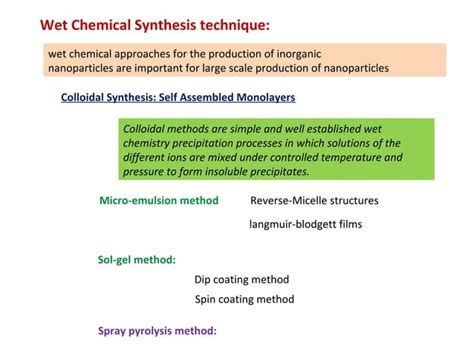 synthesis of nanomaterials