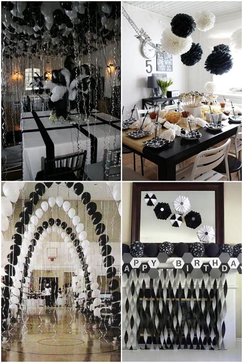 black white and silver decorations for a party Beautiful black and white party ideas - ATEKNY