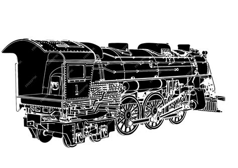 Premium Vector | Figure silhouette of an old train on a white background vector