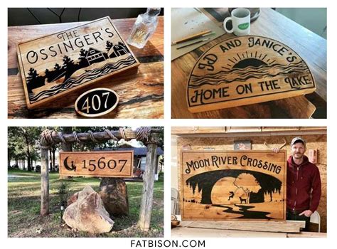 Lake House Signs | Custom Wood Signs | Fat Bison Workshop