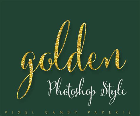 Design Your Own Glitter Logos with this Golden Photoshop Layer Style ...