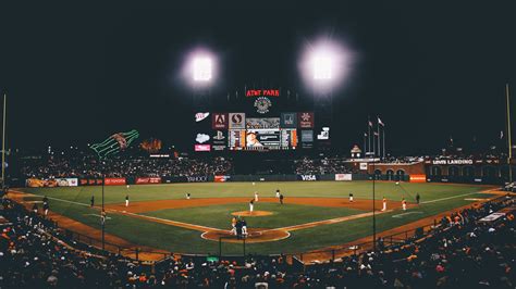 Wallpaper : night, San Francisco, San Francisco Giants, ATT Park, structure, arena, geographical ...