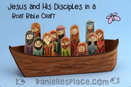 Jesus and His Disciples in a Boat Craft - Printable Craft Patterns