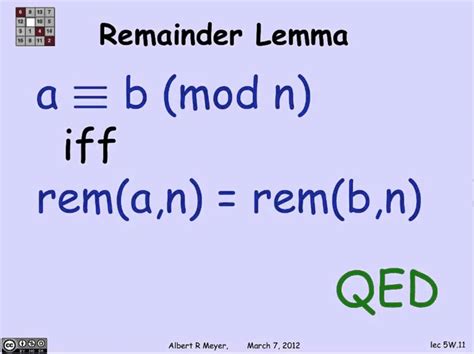 PRORFETY: How To Calculate Congruence Modulo