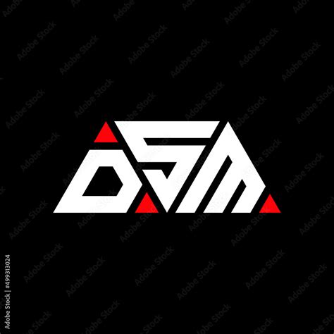 DSM triangle letter logo design with triangle shape. DSM triangle logo ...