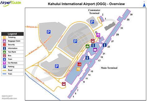 Kahului - Kahului (OGG) Airport Terminal Map - Overview | Kahului airport, Airport guide ...